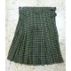 Kilt tartan verde con cinturini laterali