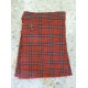 Kilt tartan rosso con cinturini laterali